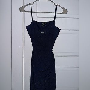 Navy Blue Shimmery Homecoming Dress